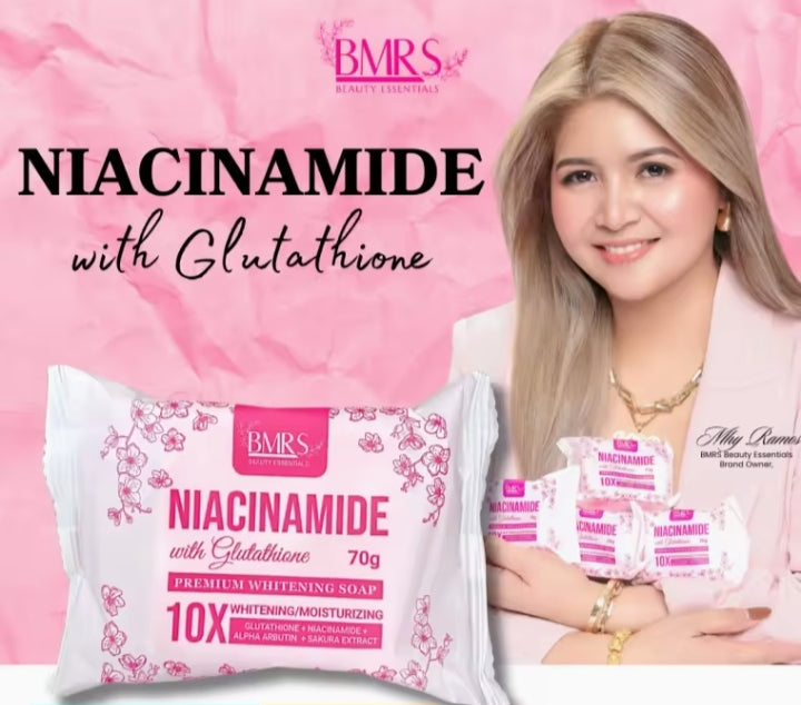 BMRS Niacinamide with Glutathione Premium Whitening Soap 70g